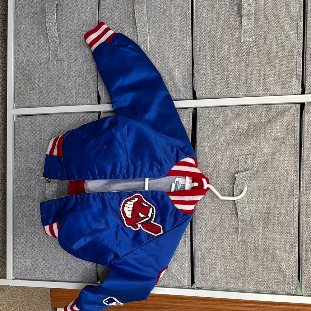 Toddler Cleveland Indians Blue Varsity Jacket